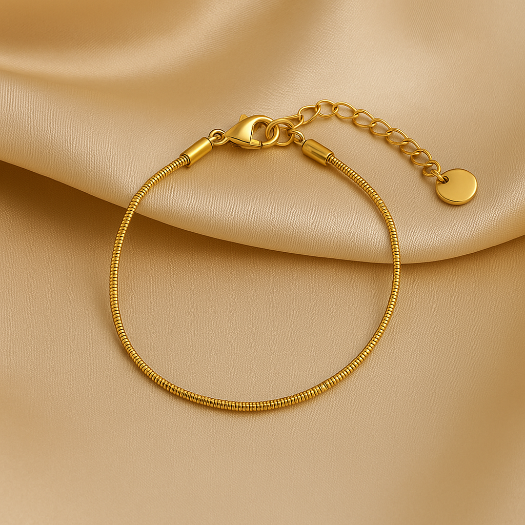 Delicate 18K Gold-Plated Bone Chain Bracelet – Everyday Luxury