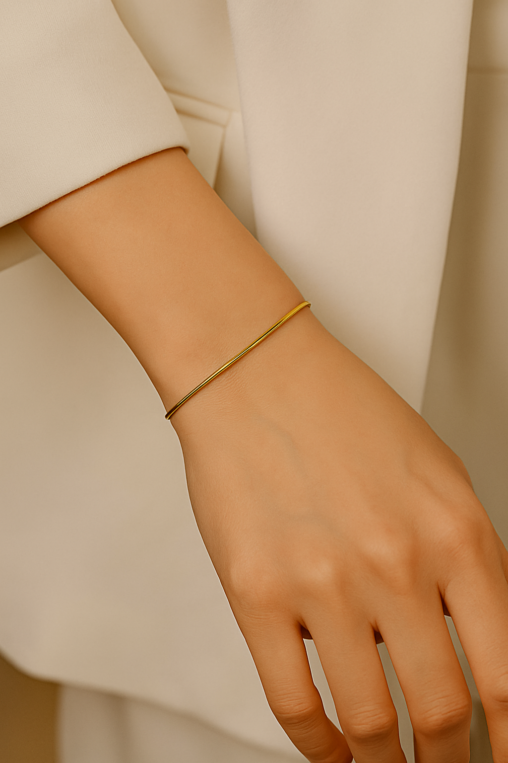 Delicate 18K Gold-Plated Bone Chain Bracelet – Everyday Luxury