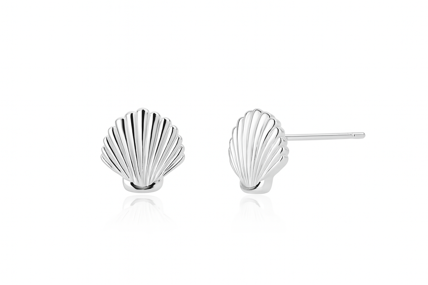 Elegant Shell Stud Earrings – Set of 10