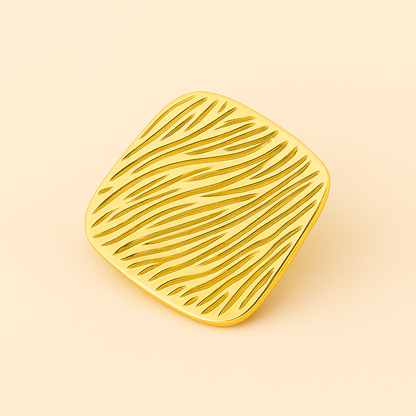 Sylanora™ – Vintage 18K Gold Textured Statement Earrings