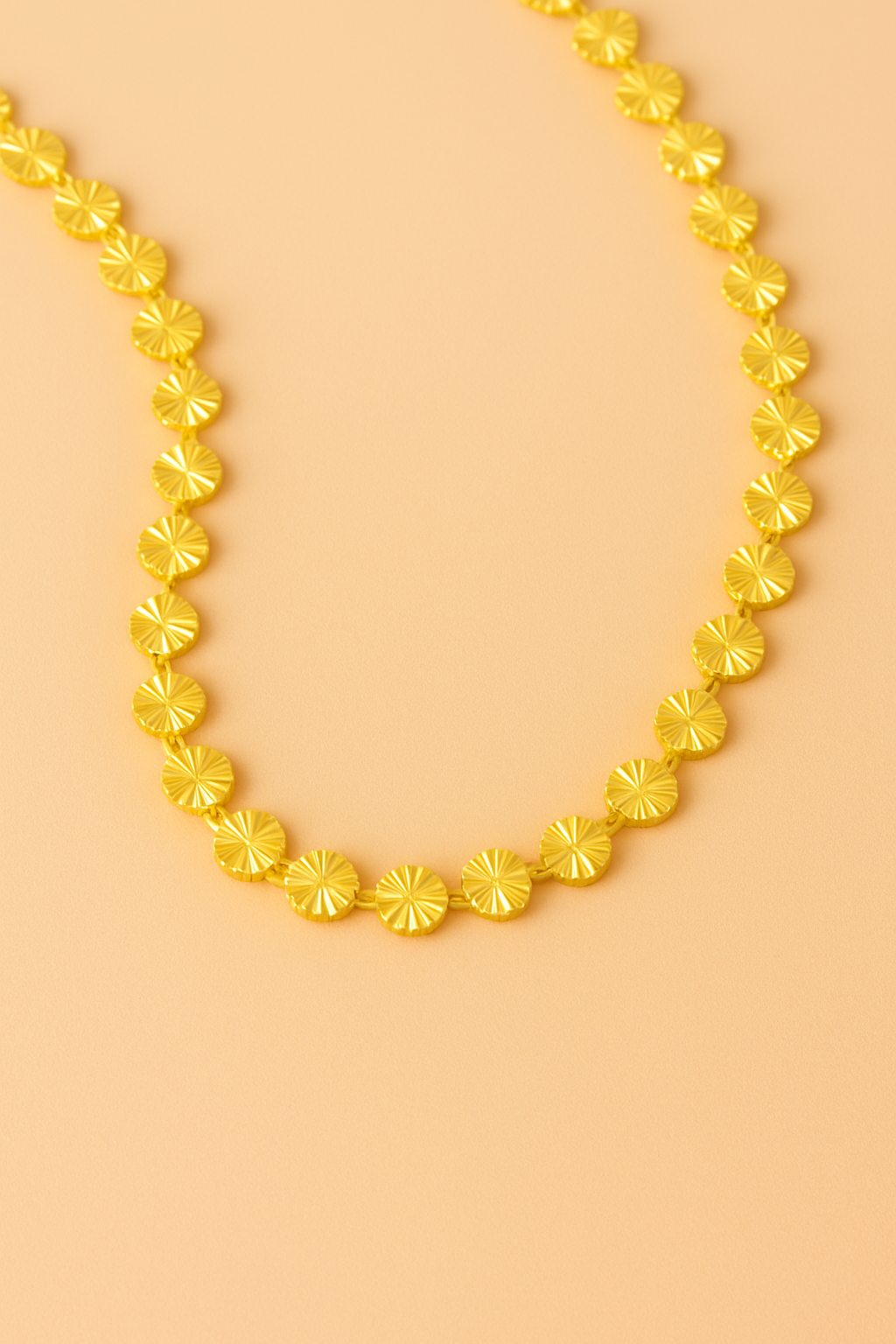 Sylanora 18K Gold-Plated Stainless Steel Floral Disc Necklace & Bracelet Set