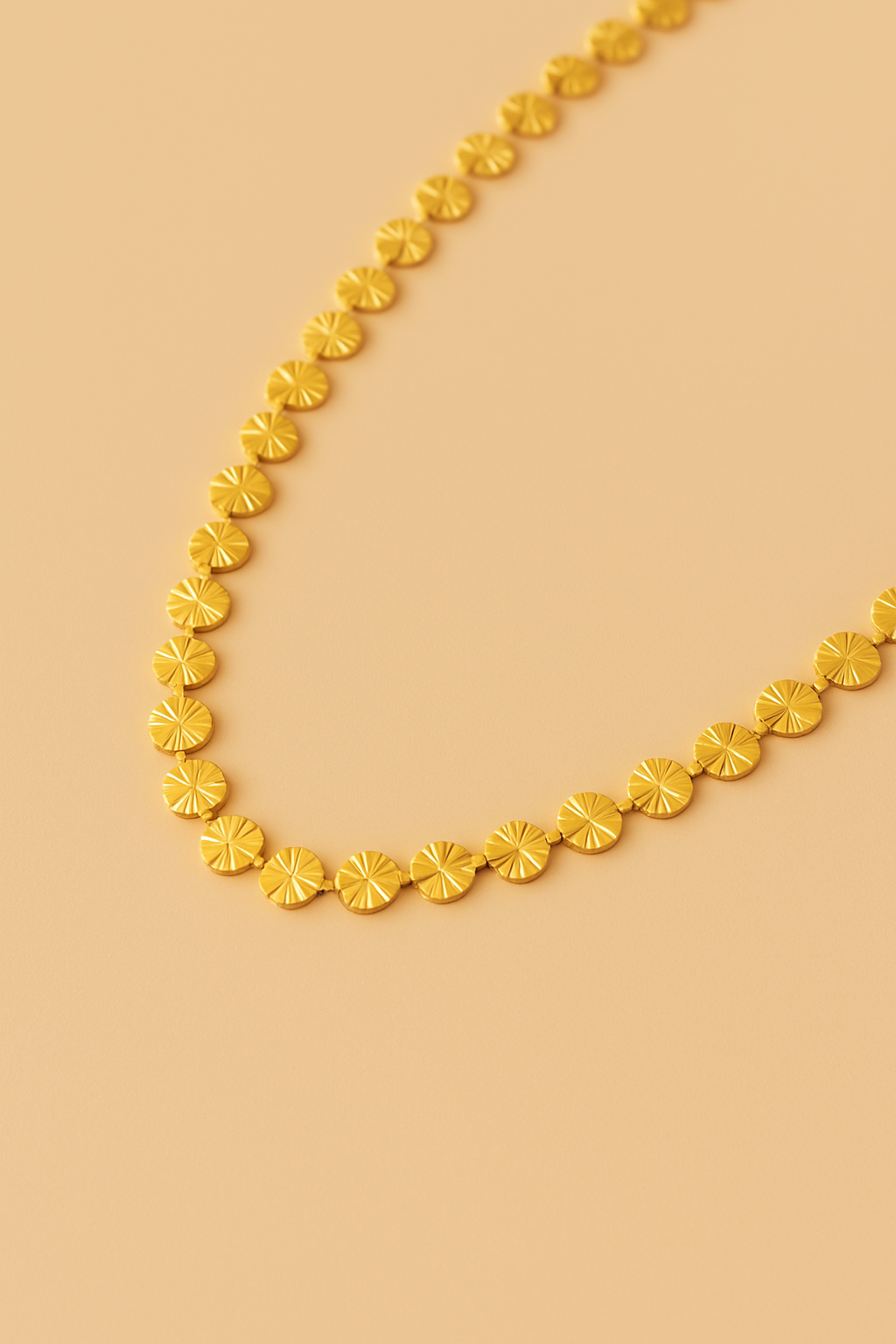 Sylanora 18K Gold-Plated Stainless Steel Floral Disc Necklace & Bracelet Set