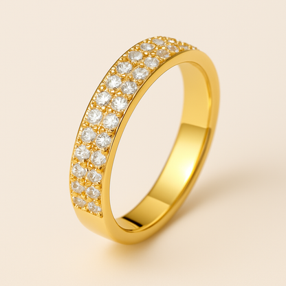 Sylanora™ 18K Gold Plated Zircon Stacking Ring – Dainty, Durable, Elegant