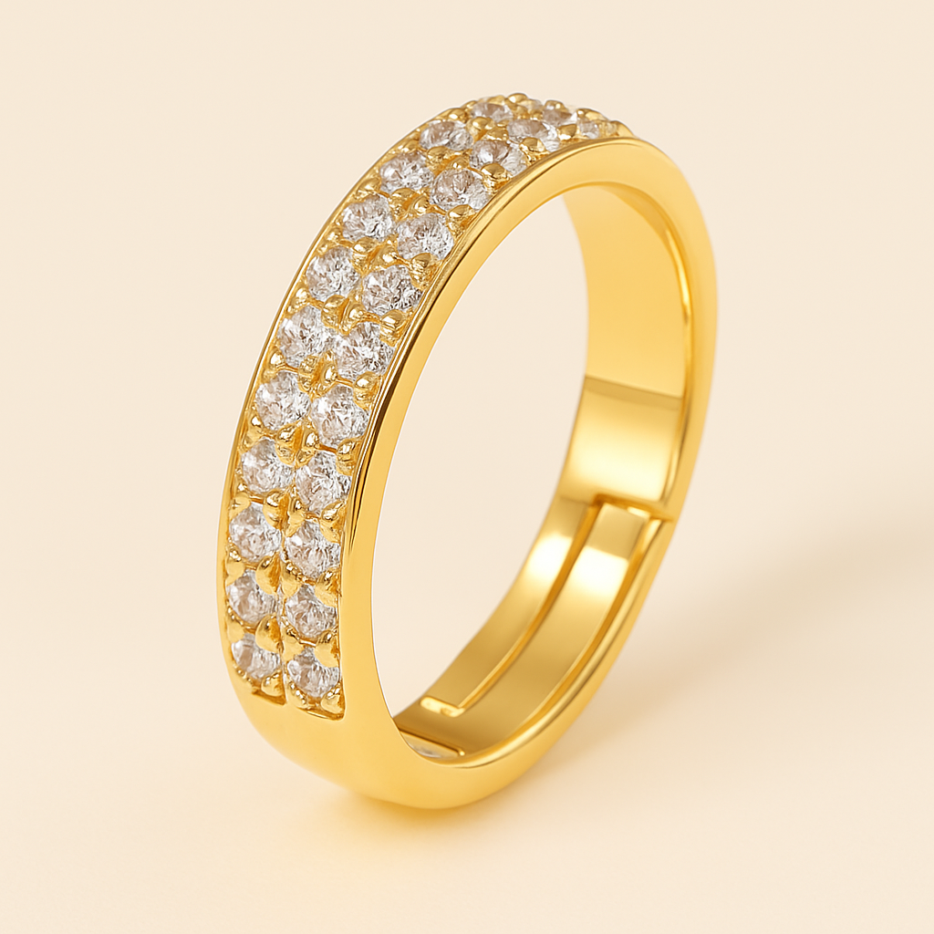 Sylanora™ 18K Gold Plated Zircon Stacking Ring – Dainty, Durable, Elegant