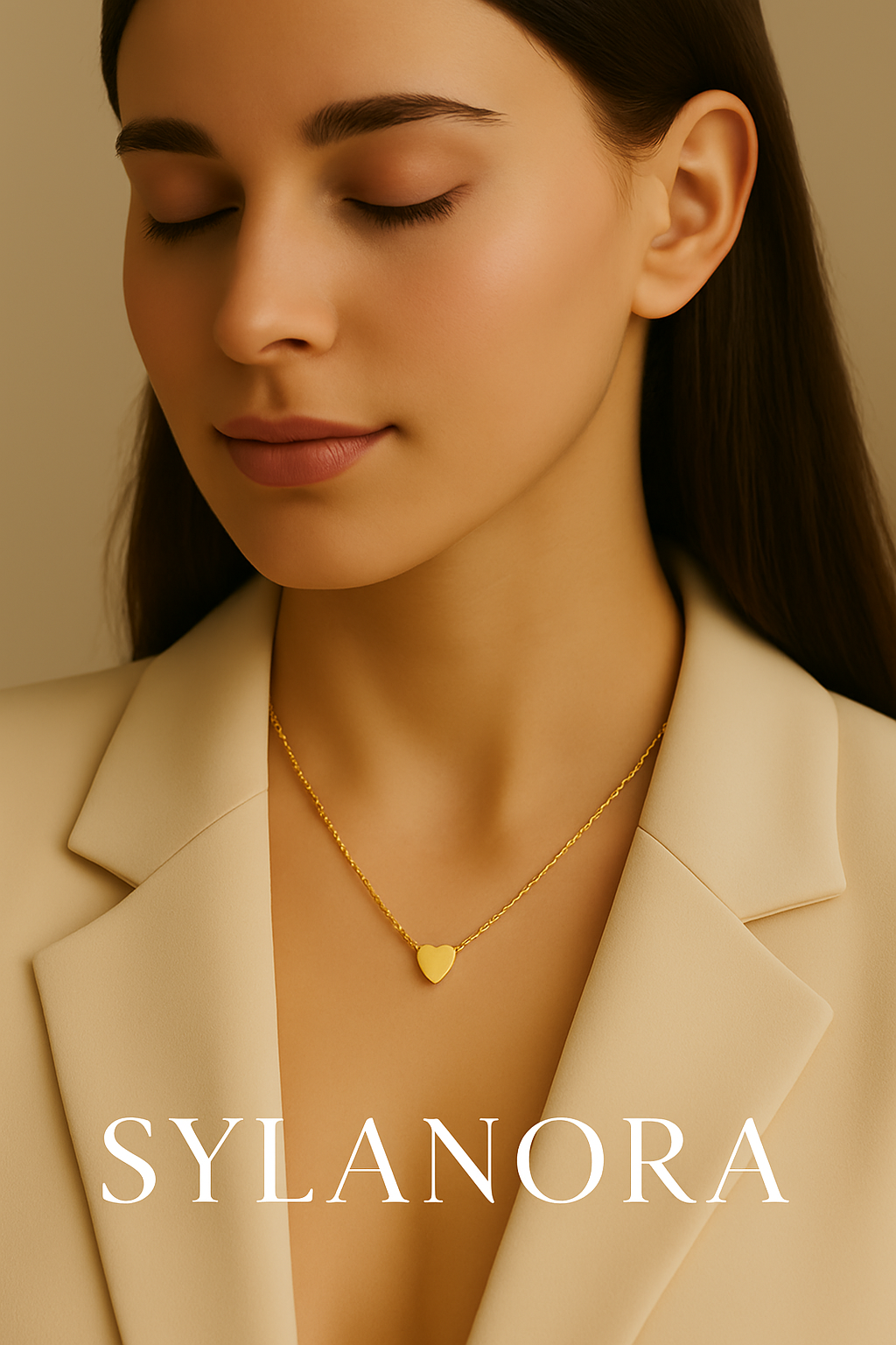 Unisex 14K Gold-Plated Heart Choker Necklace – Elegant & Sustainable Style