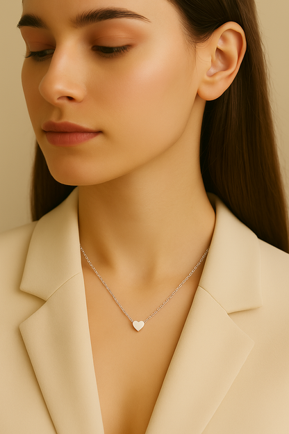 Unisex 14K Gold-Plated Heart Choker Necklace – Elegant & Sustainable Style