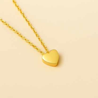 Unisex 14K Gold-Plated Heart Choker Necklace – Elegant & Sustainable Style