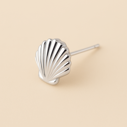 Elegant Shell Stud Earrings – Set of 10