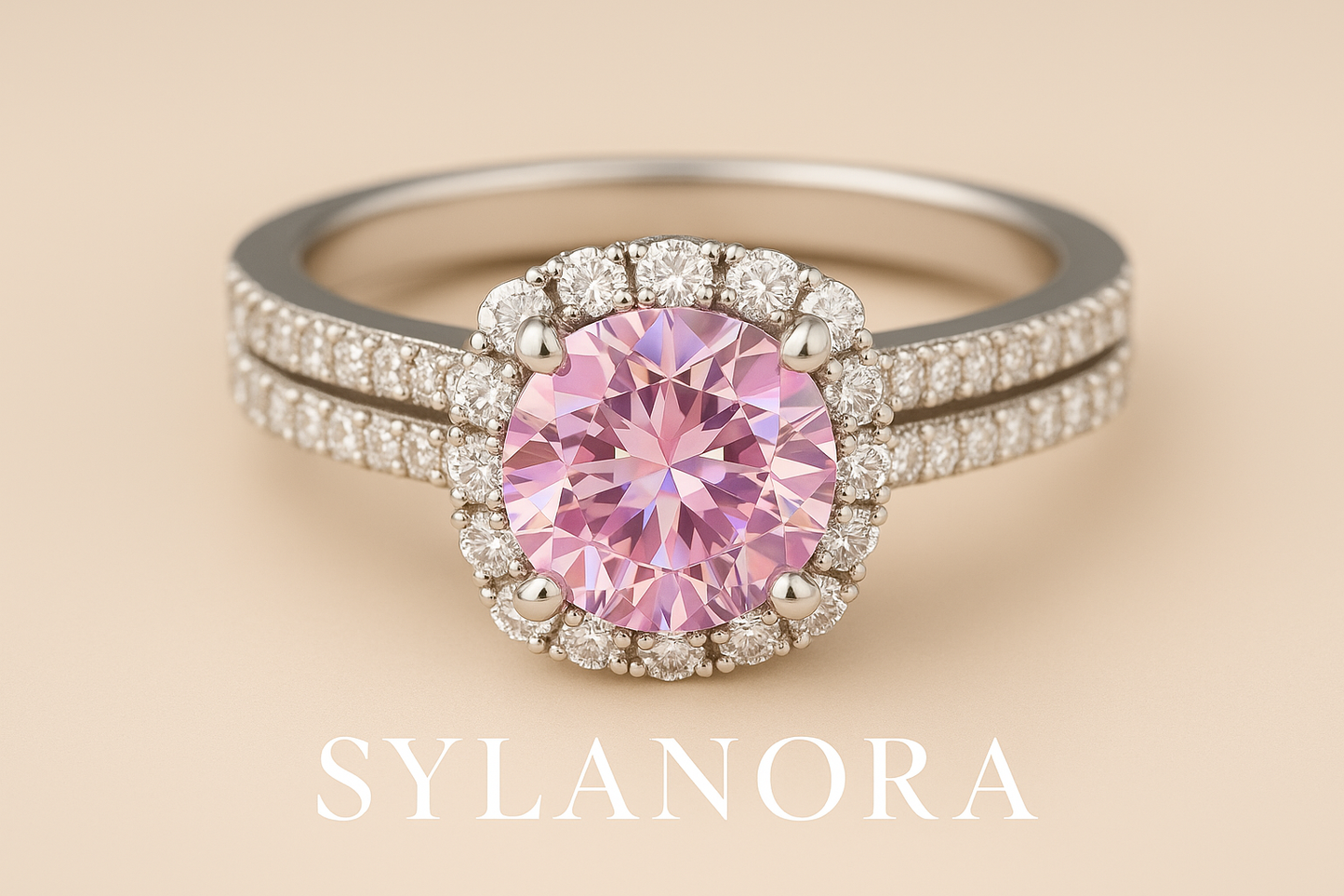 SYLANORA™ "LILIE & WHITE" – Elegant Engagement Ring with Brilliant Cubic Zirconia