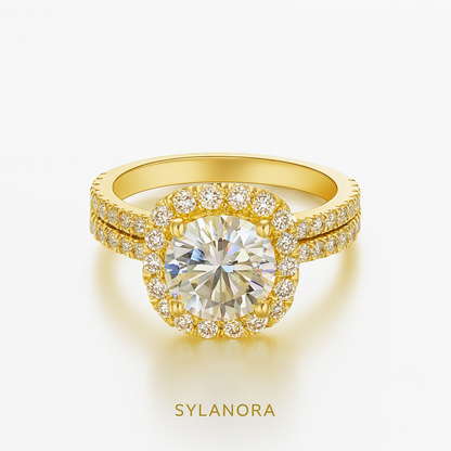 SYLANORA™ "LILIE & WHITE" – Elegant Engagement Ring with Brilliant Cubic Zirconia