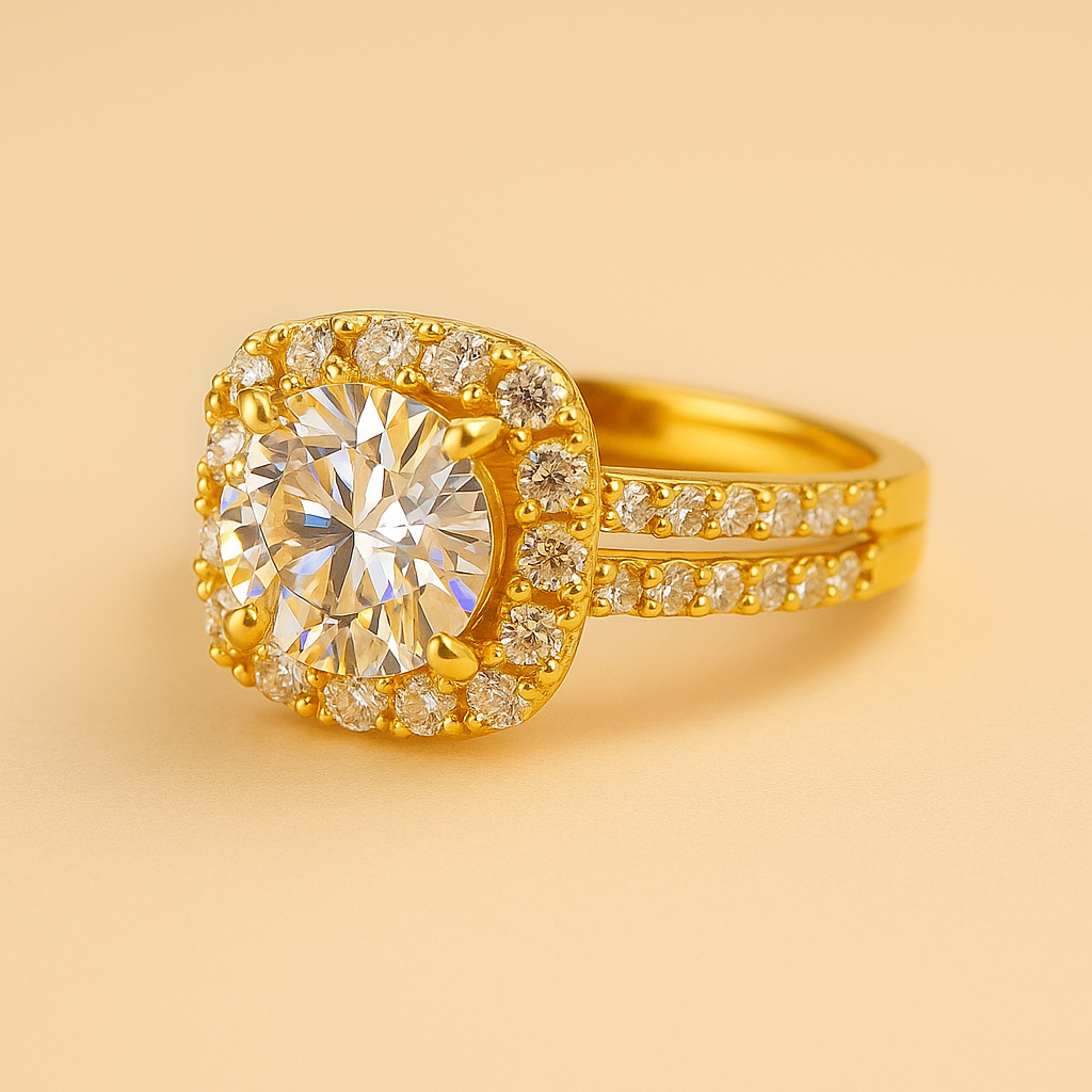 SYLANORA™ "LILIE & WHITE" – Elegant Engagement Ring with Brilliant Cubic Zirconia