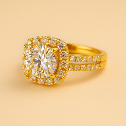 SYLANORA™ "LILIE & WHITE" – Elegant Engagement Ring with Brilliant Cubic Zirconia