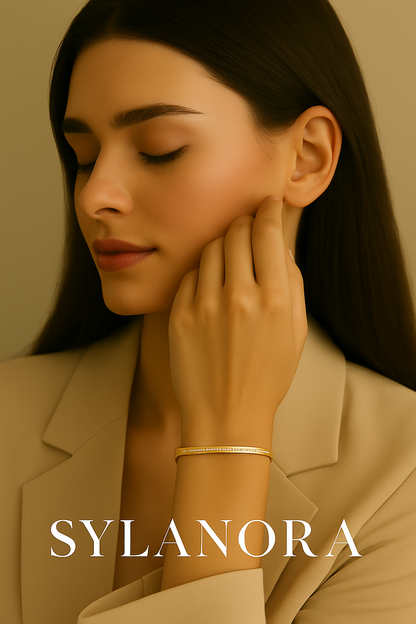 Elegant Titanium Steel Bracelet with Full Zircon – Stainless Steel